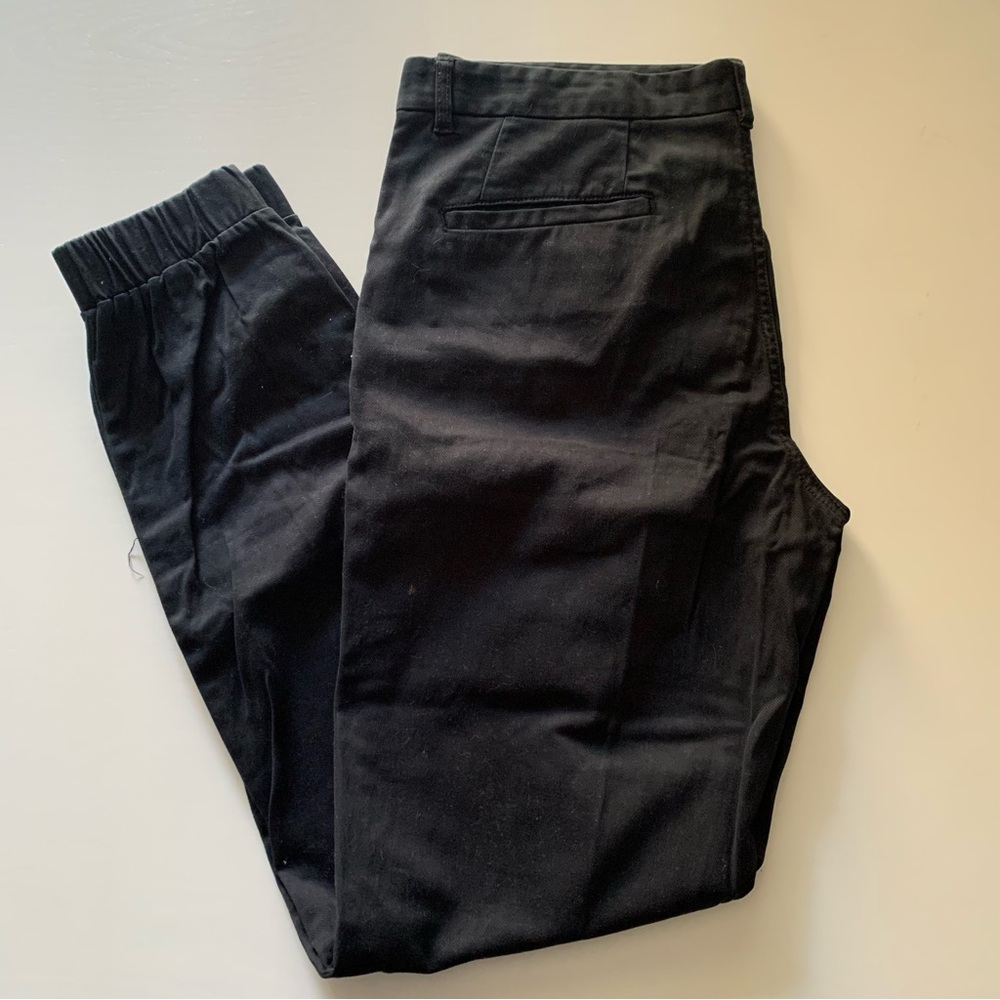 Frank & Oak | Black stretch trousers | Elastic ankle | Casual professional fit